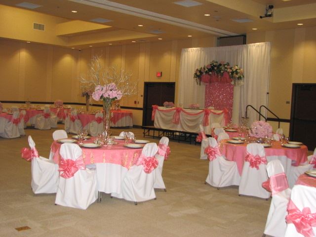 Decorated for a wedding.